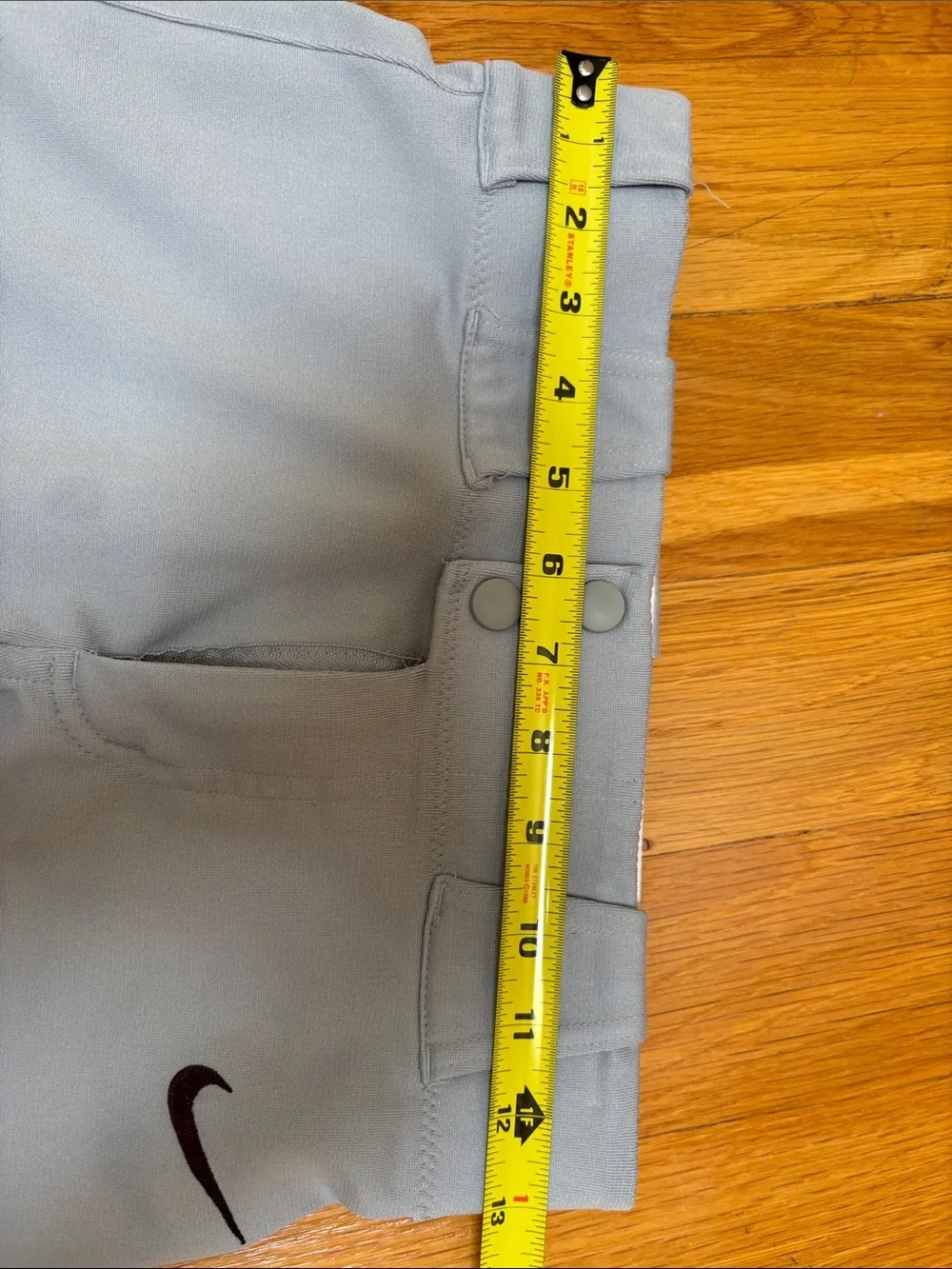 Nike Youth Light Gray Baseball Pants with Brown Swoosh, Size YM
